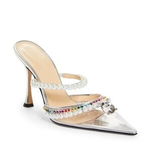 Mach & Mach‎ Diamond of Elizabeth Imitation Pearl pointed toe Mule size 39.5